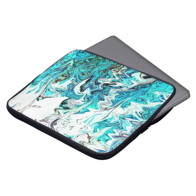 急いでいる海…..... ラップトップスリーブ (正面上部)