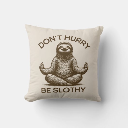 急いではいけないスロシーな生活アドバイス平和なスロース クッション (正面)