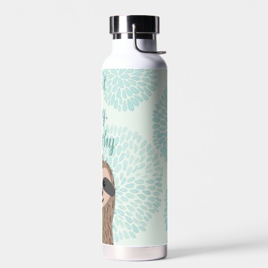 急いではいけないスロシー可愛いスロース引用文 ウォーターボトル (左面)