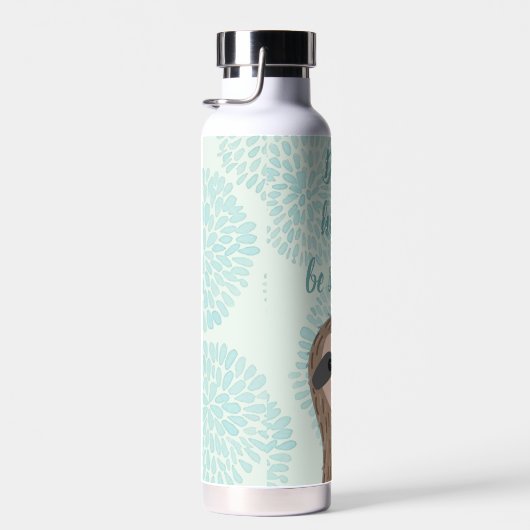 急いではいけないスロシー可愛いスロース引用文 ウォーターボトル (右面)