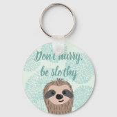 急いではいけないスロシー可愛いスロース引用文 キーホルダー (裏面)
