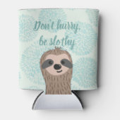 急いではいけないスロシー可愛いスロース引用文 缶クーラー (正面)