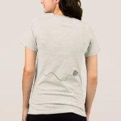 急いではいけない幸せでかわいいカタツムリデザイン トライブレンドＴシャツ (裏面)