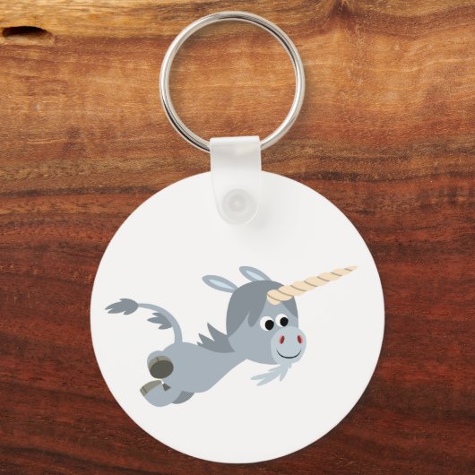急いでキーチェーンを作る可愛い漫画ユニコーン キーホルダー (正面)