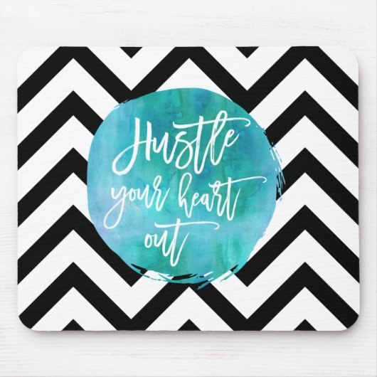 急いでハートを出す | アクアウォーターカラー マウスパッド (正面)