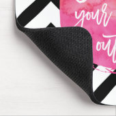 急いでハートを出す | ピンクの水色 マウスパッド (コーナー)