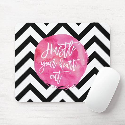 急いでハートを出す | ピンクの水色 マウスパッド (マウス)