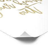 急いでハートを出す |ホワイトと金ゴールドアートプリント フォトプリント (角)