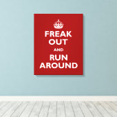 急いで出走のまわりにる キャンバスプリント (インサイチュ (ウッドフロア))