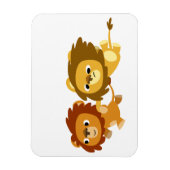 急いで動く柔軟なマグネットでかわいい漫画のライオン マグネット (縦)