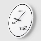 急いで時計を回す ラージ壁時計 (傾斜)