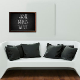 急いで無駄な知恵のことわざポスター ポスター