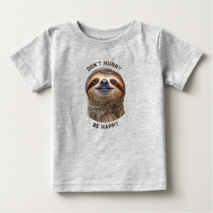 急いで笑顔を浮かべる怠け者 ベビーTシャツ
