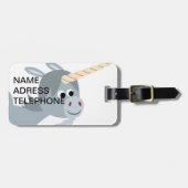 急いで荷物のラベルに可愛い漫画のユニコーン ラゲッジタグ (正面横)