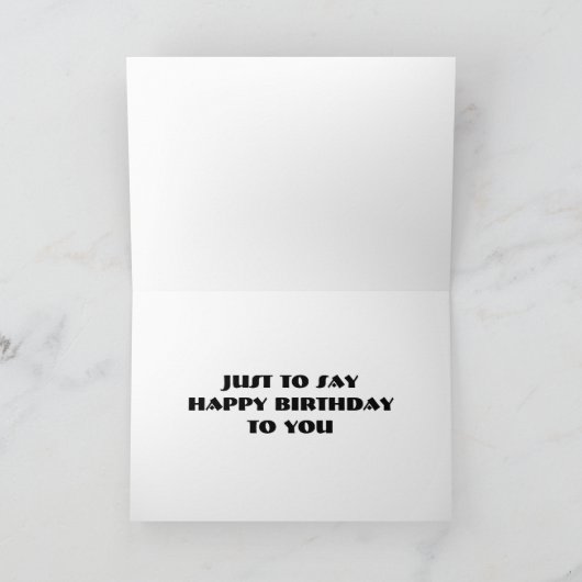 急いで行く誕生日 カード (内部)