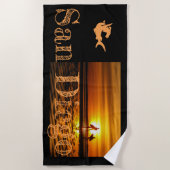 急いで行く ビーチタオル (正面)