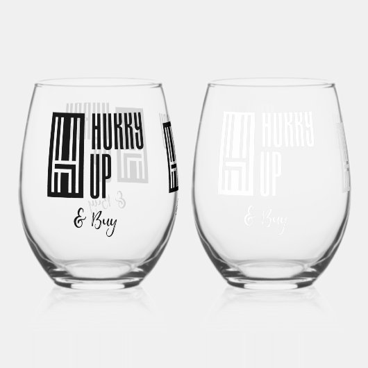 急いで飲買み眼鏡 ステムなしワイングラス (正面)