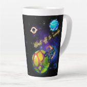 急いで～に行疑問に思く カフェラテマグ (右アングル)