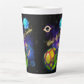 急いで～に行疑問に思く カフェラテマグ (正面)