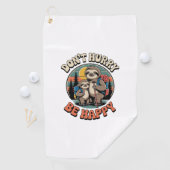 急いで、幸せなスロッスハイキングチーム ゴルフタオル (インサイチュ)