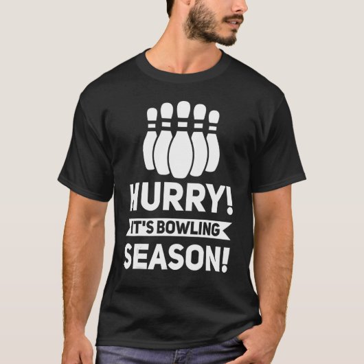 急いでit'sボーリングシーズンボーリングゲーム tシャツ (正面)