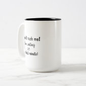 急がないで!最後の瞬間を待ってる! ツートーンマグカップ (正面左)