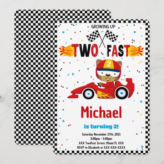 急ぎの飾り付け 招待状 (正面/裏面)