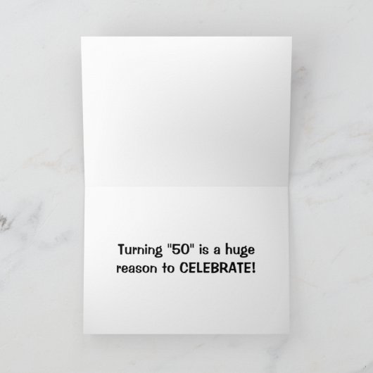 急ぐな50誕生日 カード (内部)