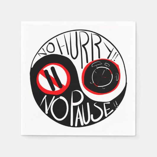 急ぐな、休むな スタンダードカクテルナプキン (正面)