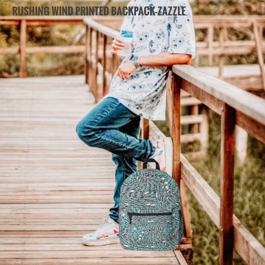 急ぐ風 プリントバックパック