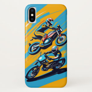 急なターンに傾く自動自転車 iPhone X ケース