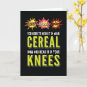 急なパチパチ鳴る音の破裂音のおもしろいな老化のバースデー・カード カード (黄色い花)