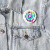 急な動きのダンスのロゴ 缶バッジ (インサイチュ)