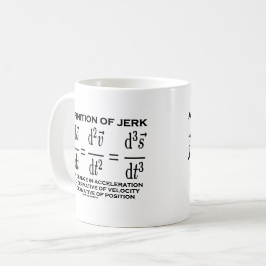 急な動き(物理学)の定義 コーヒーマグカップ (正面左)
