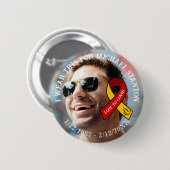 急に失った出る |メモリアルパーソナライズされた 缶バッジ (正面&裏面)