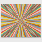 急カラフル発レトロストライプ ラッピングペーパー (フラット)