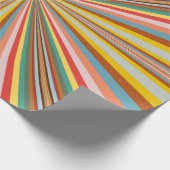 急カラフル発レトロストライプ ラッピングペーパー (角)