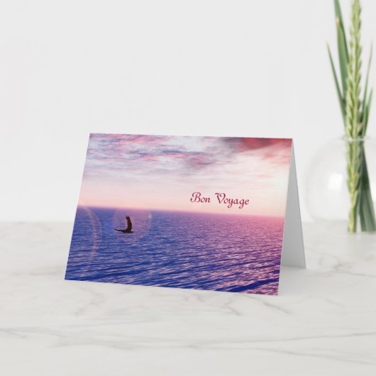 急上昇したワシの餞別の挨拶状 カード (正面)