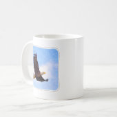 急上昇した白頭鷲 コーヒーマグカップ (正面左)