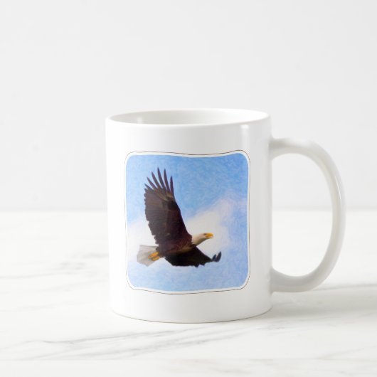 急上昇した白頭鷲 コーヒーマグカップ (右)