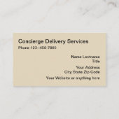 急使の配達サービス 名刺 (裏面)