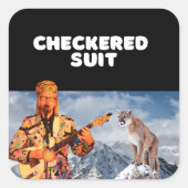 急保にクガーが寄り添って スクエアシール (正面)