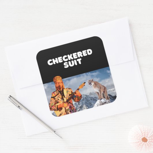 急保にクガーが寄り添って スクエアシール (封筒)