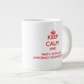 急保急パーティー医師と冷静に ジャンボコーヒーマグカップ (正面右)