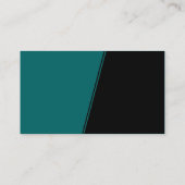 急勾配 – 暗いティール（緑がかった色）と黒 名刺 (裏面)