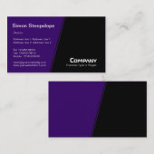 急勾配 – 濃い紫と黒 名刺 (正面/裏面)