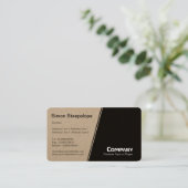 急勾配 – 白と黒（クラフト） 名刺 (スタンド正面)