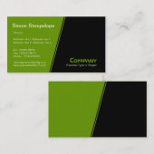 急勾配 – 緑と黒 名刺 (正面/裏面)