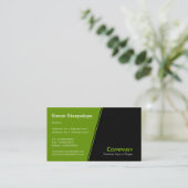 急勾配 – 緑と黒 名刺 (スタンド正面)