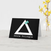 急性の三角形グリーティングカード カード (黄色い花)